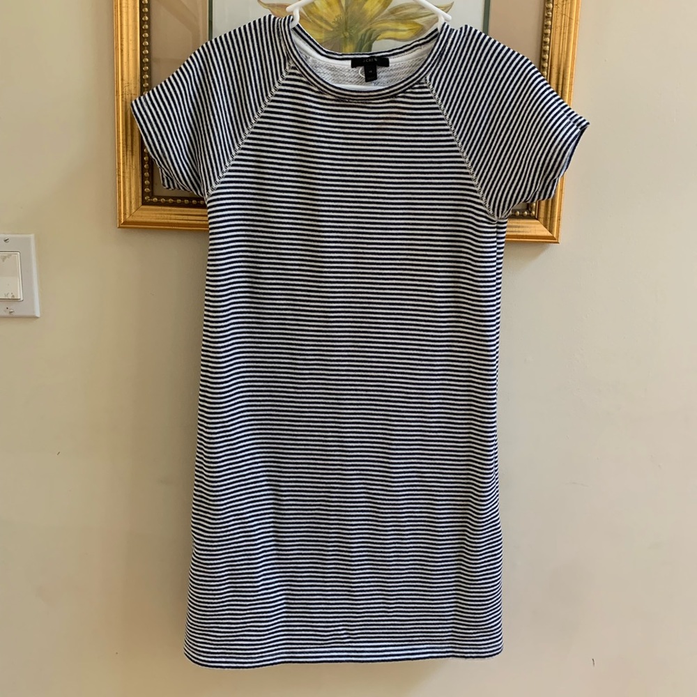 J.Crew dress size XS blue and white